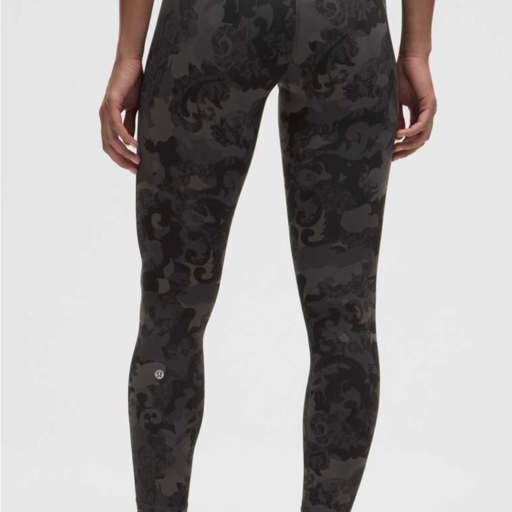 Lululemon Wunder Train 25 inches hidden heritage camo -size 0 like new